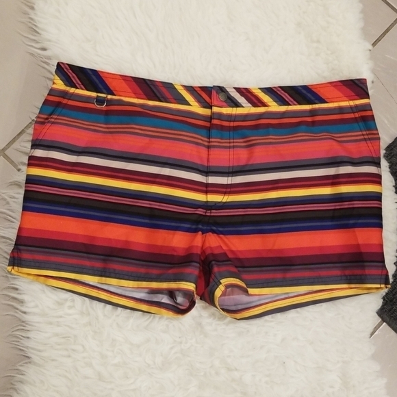💕MR TURK (TRINA TURK)💕 Striped Chico Swim Trunks - Picture 3 of 8